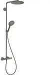 hansgrohe Showerpipe Raindance S 2jet, EcoSm., 8 l/m., brush. bla chrome