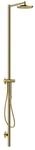 hansgrohe Nature Duschs&auml;ule Axor Starck m Kopfbrause, Handbrause, polished gold