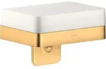 hansgrohe Lotionspender Axor universal mit Ablage, Glas, brushed brass