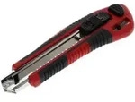 Gedore red Cuttermesser mit 5 Ersatzklingen, 18 mm breit, Abbrechklingen, Metall,