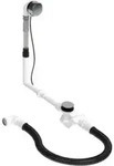 Duravit Ab-/&Uuml;berlaufgarnitur Quadroval Zug 65cm, d 5,2cm, m Wanneneinlauf, chr