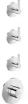 hansgrohe Fertigmontageset Axor One UP-Thermostat 3 Verbraucher chrom mit Hebel