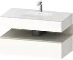 Duravit Einbauwaschtisch-M&ouml;bel-Set Qatego 100x55x60cm, T m/we hgl,