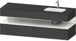 Duravit Einbauwaschtisch-M&ouml;bel-Set Qatego 160x50x60cm, Kon-WTU, B r, w g/Gra ma