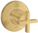 hansgrohe Fertigmontageset Trio/Quattro UP-Ab- + Um-V, m Kreuz, brush. gol opt