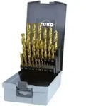 RUKO Spiralbohrersatz DIN338 Typ N D.1-13x0,5mm HSS TiN 25tlg.Ku.-Kassette