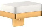 hansgrohe Lotionspender Axor universal mit Ablage, Glas, brushed gold optic