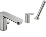 Duravit 3-Loch-Wannenarmatur Wave Edelstahl geb&uuml;rstet