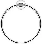 Duravit Handtuchring Starck T 21x7,3cm, Edelstahl geb&uuml;rstet