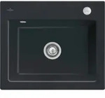 V&B Sp&uuml;le Subway 60 S m Abl.garn, Exzenter, pure black