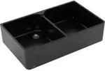 V&B Sp&uuml;lstein Doppelbecken 90 X Abl.garn m Hand., m Hand., pure black