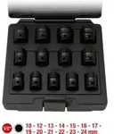 KS Tools 1/2" 12-kant-Kraft-Stecknuss-Satz, kurz, 13-teilig