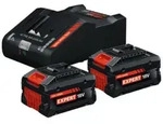 Bosch Starter Set Batterie/Ladeger&auml;t Set 2x EXBA18V-80 + EXAL18V-160; C