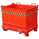 Bauer S&uuml;dlohn Baustoffcontainer BC 1000, lackiert, Feuerrot