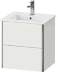 Duravit Waschtischunterschrank XSquare Compact 51x41,8x56cm, 2 La, wd, Nord we s-matt