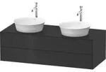 Duravit Waschtischunterschrank White Tulip 130x55cm, 2 La, Beck. beids., graph hgl