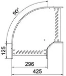 OBO Bettermann Bogen 90 Grad 60 x 300 mm bandverzinkt RB 630 FS