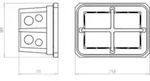 KAISER Einbaugeh&auml;use universal 1298-37 258 x 188 x 135mm