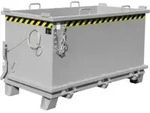 Bauer S&uuml;dlohn Klappbodenbeh&auml;lter SB 1500, lackiert, Mausgrau