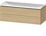 Duravit M&ouml;bel-Set L-Cube 120x48x48cm, o. Hahnl., Ei Nat, 2 Schub.