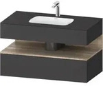 Duravit Einbauwaschtisch-M&ouml;bel-Set Qatego 100x55x60cm, E Ma/Gra ma,
