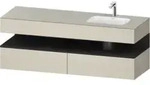 Duravit Einbauwaschtisch-M&ouml;bel-Set Qatego 160x50x60cm, Kon-WTU, B r, gra m/ta matt