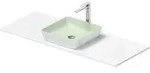 Duravit Konsolenwaschtisch Sivida 128x50cm, I.Fa gr. m, Au&szlig;.Fa we. s-matt