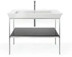 Duravit Waschtisch-Konsole White Tulip 98,4x45cm, graph hgl, Met., bodenstehend