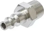 BGS Druckluft-Stecknippel 7064, 10 mm (3/8") Au&szlig;engewinde, USA / Frankreich