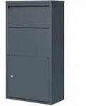 Westmann Briefkasten mit Paketbox Pollux freistehend Anthrazit 22 x 44 x 82cm