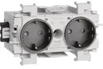 Tehalit Steckdose 2-fach gs frontrastend GS2001 gsw