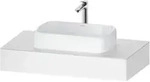 Duravit Konsole Qatego 100x55x17cm, wei&szlig; matt, 1 Ausschnitt