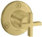 hansgrohe Fertigmontageset Trio/Quattro UP-Ab- + Um-V, m Kreuz, brush. br