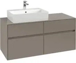 V&B Waschtischunterschrank Collaro 120x54,8x50cm, WT l, LED 8,8 W, so gre.