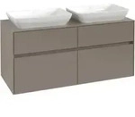 V&B Waschtischunterschrank Collaro 120x54,8x50cm, f 2 Waschtische, wine red