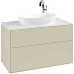 V&B Waschtischunterschrank Finion 100x60,3cm, Abd.-Pl. wh. m, si Gr m Lac
