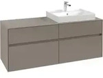 V&B Waschtischunterschrank Collaro 140x54,8x50cm, WT rechts, marine blue