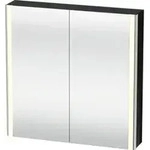Duravit Uni-Spiegelschrank XSquare Steckd. CH 80x80x15,5cm, sw hgl, 2 T&uuml;r, LED,