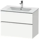 Duravit Waschtischunterschrank D-Neo 81x46,2cm, chr/we ma, 1 Schubk., 1 Ausz.