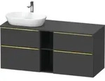 Duravit Waschtischunterschrank D-Neo 140x55cm, 2 SBK, 2 A, B L, g pol/gra ma