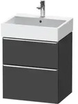 Duravit Waschtischunterschrank D-Neo 58,4x44,2cm, chr/Gra m, 1 Kast, 1 Ausz.