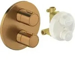 Duravit Fertigmontageset UP-THM, Rosette rund, Bronze geb&uuml;rstet