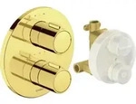 Duravit Fertigmontageset UP-THM, Rosette rund, Gold poliert