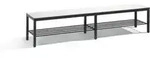 C+P Sitzbank, Basic Plus, H401xB1960xT353mm, Gestell Schwarzgrau / Dekor Wei&szlig;