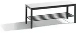 C+P Sitzbank, Basic Plus, H401xB1000xT353mm, Gestell Schwarzgrau / Dekor Wei&szlig;