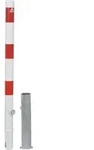 Schake Absperrpfosten Typ 460FB/2, herausnehmbar, &Oslash; 60mm + Dreikantverschlu&szlig;, wei&szlig;