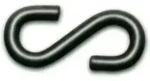 Moravia S-Haken 7 fb schwarz 10er 10 St&uuml;ck
