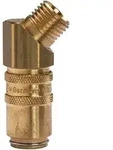 Riegler Temperierkupplung DN 6 mit AG, mit Absperrventil, G 1/4 45&deg;