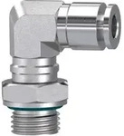 Riegler L-Steckverschraubung, drehbar, G 3/8 a., Schlauch- &Oslash;12, ES 1.4404