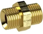 Riegler Doppelgewindenippel, zyl., G 2 a., G 2 1/2 a., SW 80, Messing